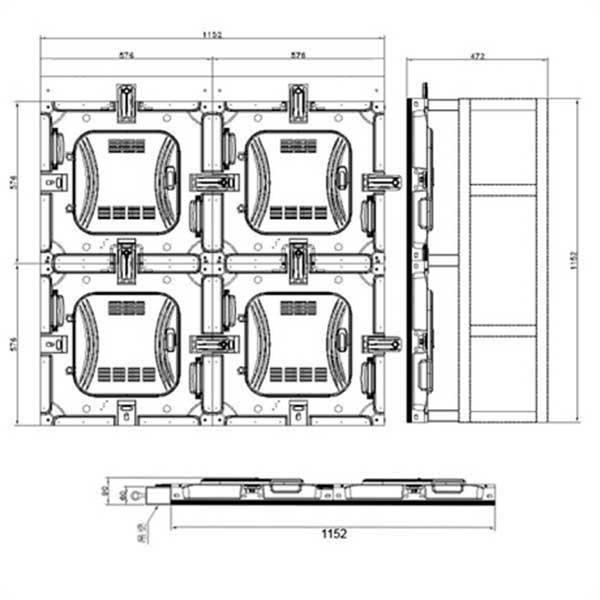 LED экран для помещений Aluminum Series 576x576mm Indoor P7.2 — изображение 4
